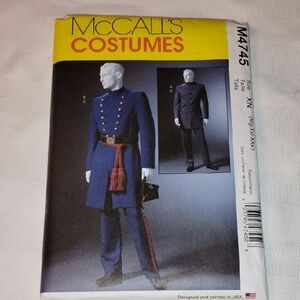 Mccalls Costumes (M4745) Men's Patron Navy Blue Costume Suit, NWT, Size: Xlg